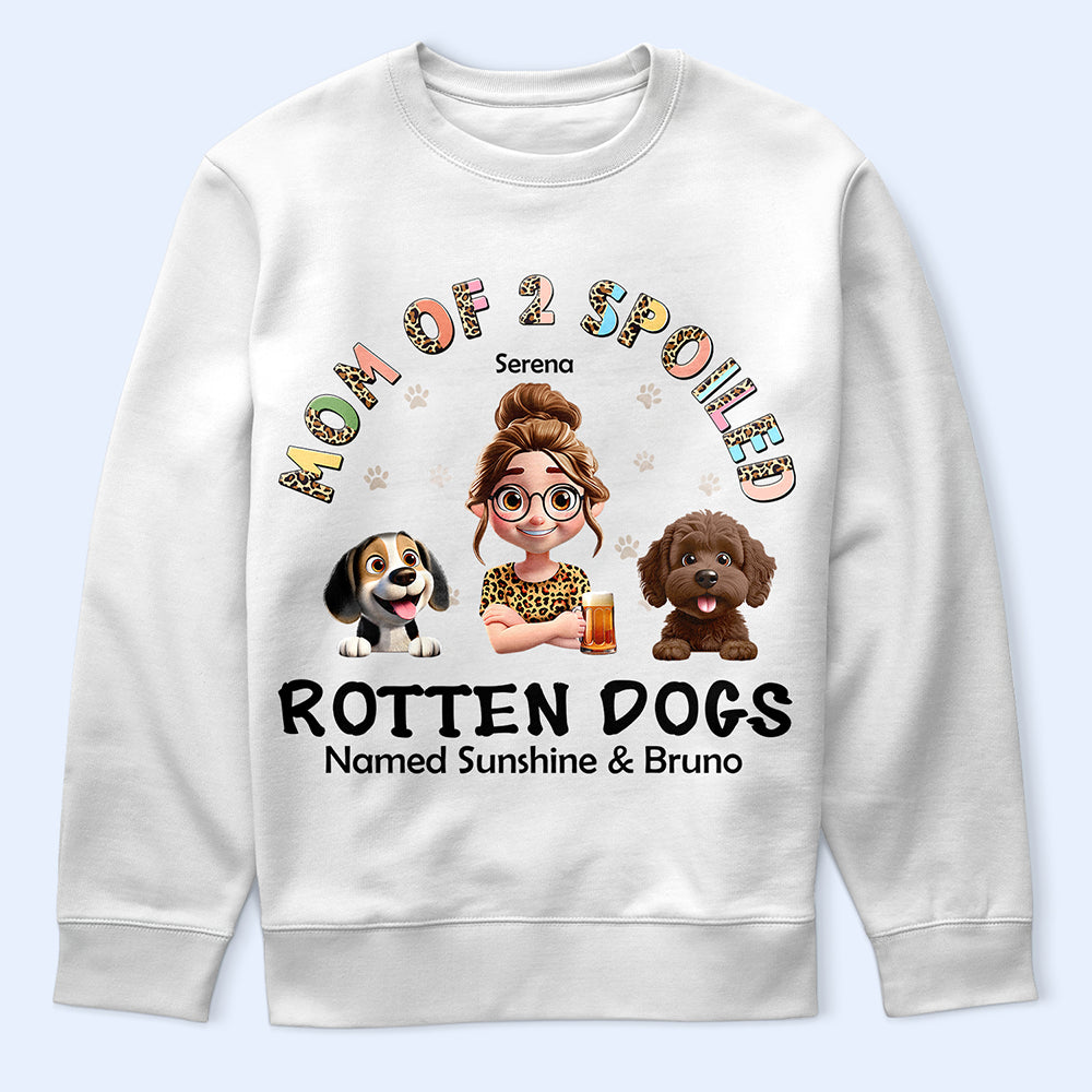 Mom of a Spoiled Rotten Dog Named Snoopy - Personalized T-Shirt T-shirt PopCulturePrints