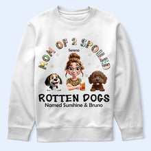 Load image into Gallery viewer, Mom of a Spoiled Rotten Dog Named Snoopy - Personalized T-Shirt T-shirt PopCulturePrints
