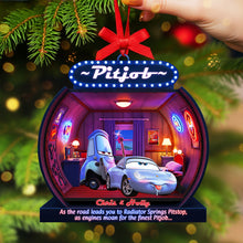 Load image into Gallery viewer, &quot;As the road leads you to Radiator Springs, Personalized Gifts for Christmas - Custom Acrylic Ornament for Couples, Friends, Family&quot; Ornament PopCulturePrints
