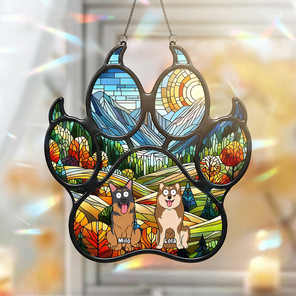 Paw-some Love: Custom Funny Dog Suncatcher - Perfect Personalized Gifts for Dog Lovers Ornament PopCulturePrints