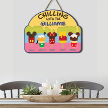 Load image into Gallery viewer, Personalized Ice Cream Family Wood Sign - Custom Name Decor Wood Sign PopCulturePrints
