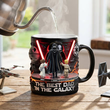 Load image into Gallery viewer, The Best Dad in the Galaxy Magic Mug - Custom Gifts for Dad, Grandpa, and More Coffee Mug PopCulturePrints
