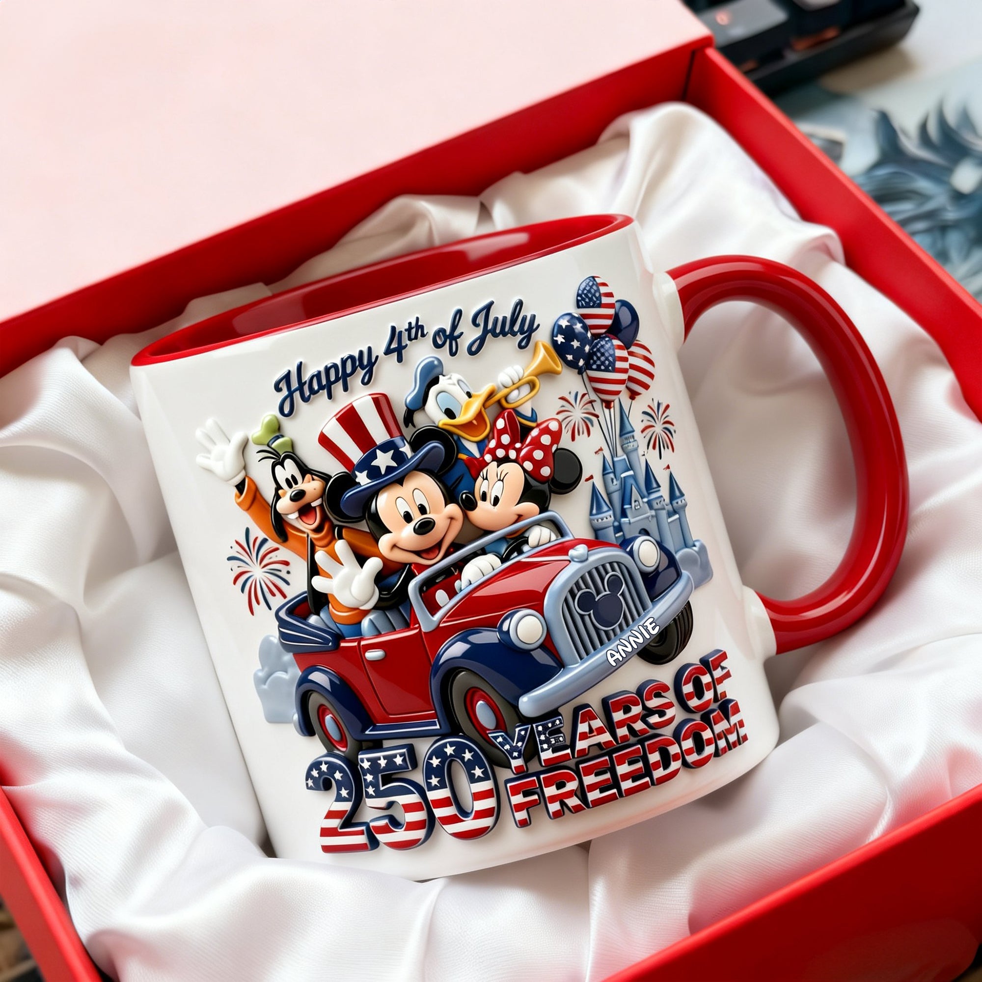 Celebrate USA's 250th Anniversary - Personalized Coffee Accent Mug for Patriots Coffee Mug PopCulturePrints