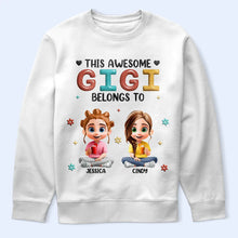Load image into Gallery viewer, This Awesome Mom Belongs To - Personalized T-Shirt T-shirt PopCulturePrints
