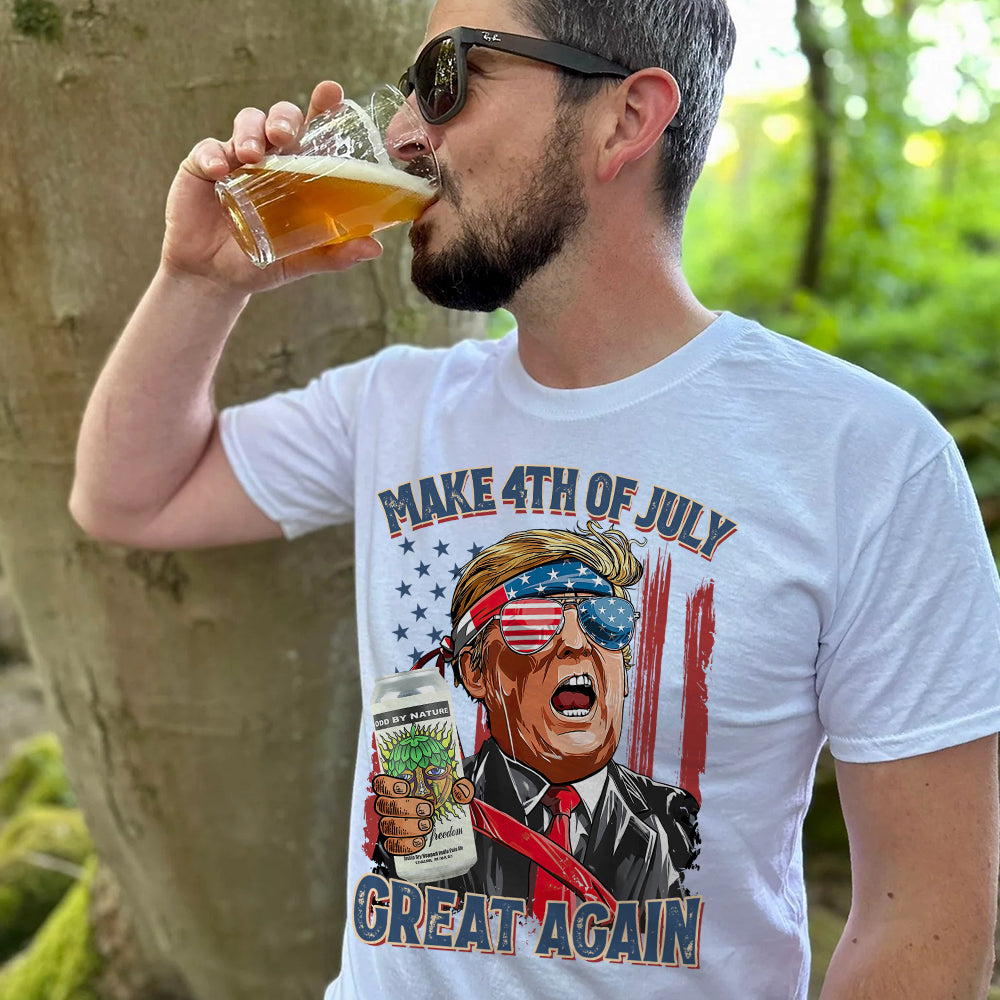 Patriotic 4th of July Men's Shirt - Make It Great Again Design