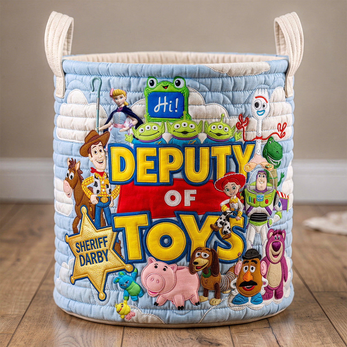Kid Toy Storage Quilted Laundry Basket, Personalized Gift 01qhdt010726 Laundry Basket PopCulturePrints