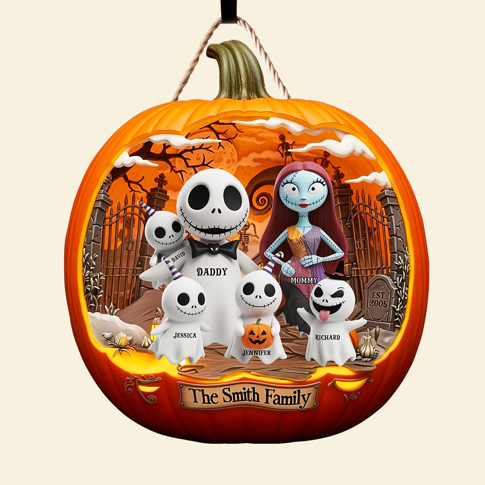 Spooky Family Pumpkins: A Personalized Halloween Decoration Wood Sign PopCulturePrints