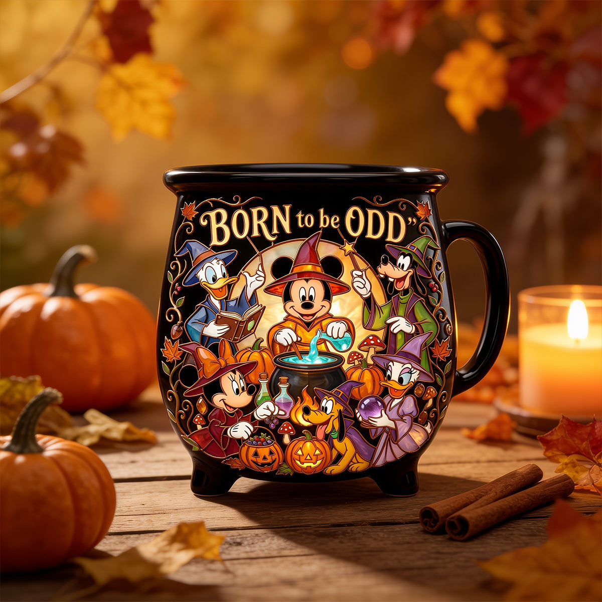 Born to be Odd - Personalized Odd Witches Ceramic Cauldron Mug Cauldron Mug PopCulturePrints