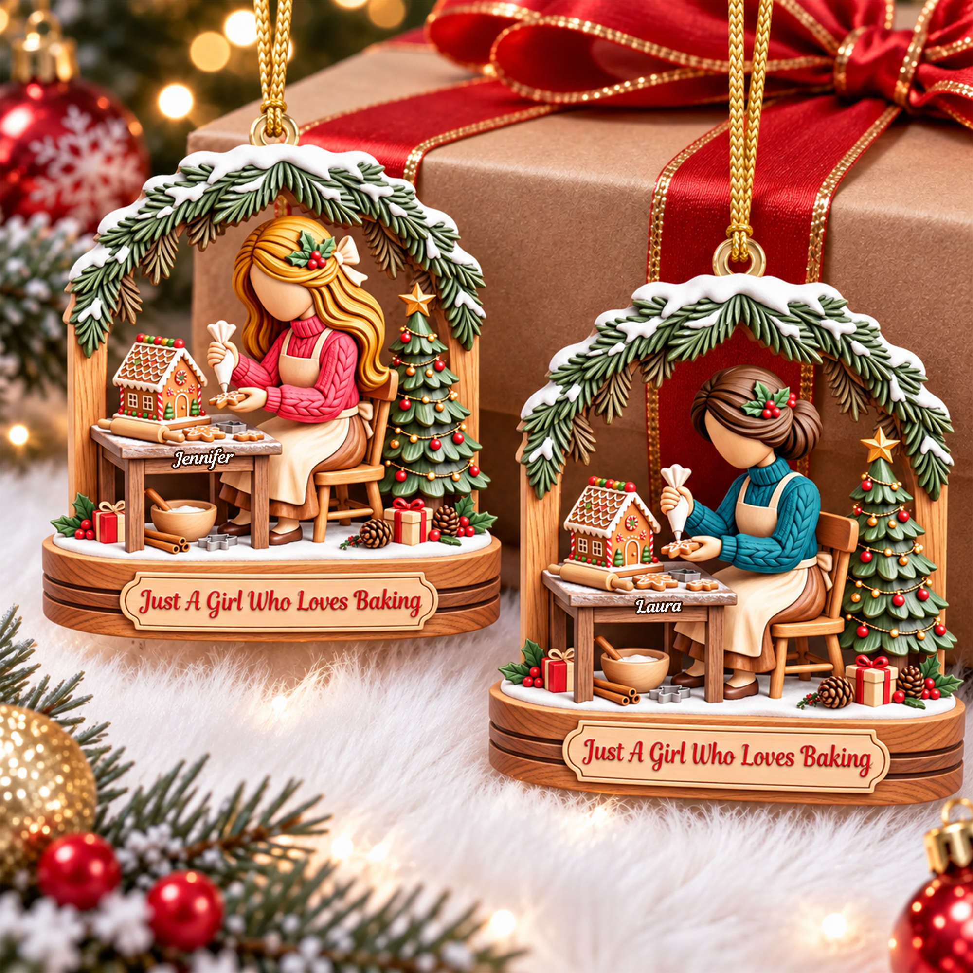 Just A Girl Who Loves Baking - Personalized Christmas Ornament for Baking Enthusiasts