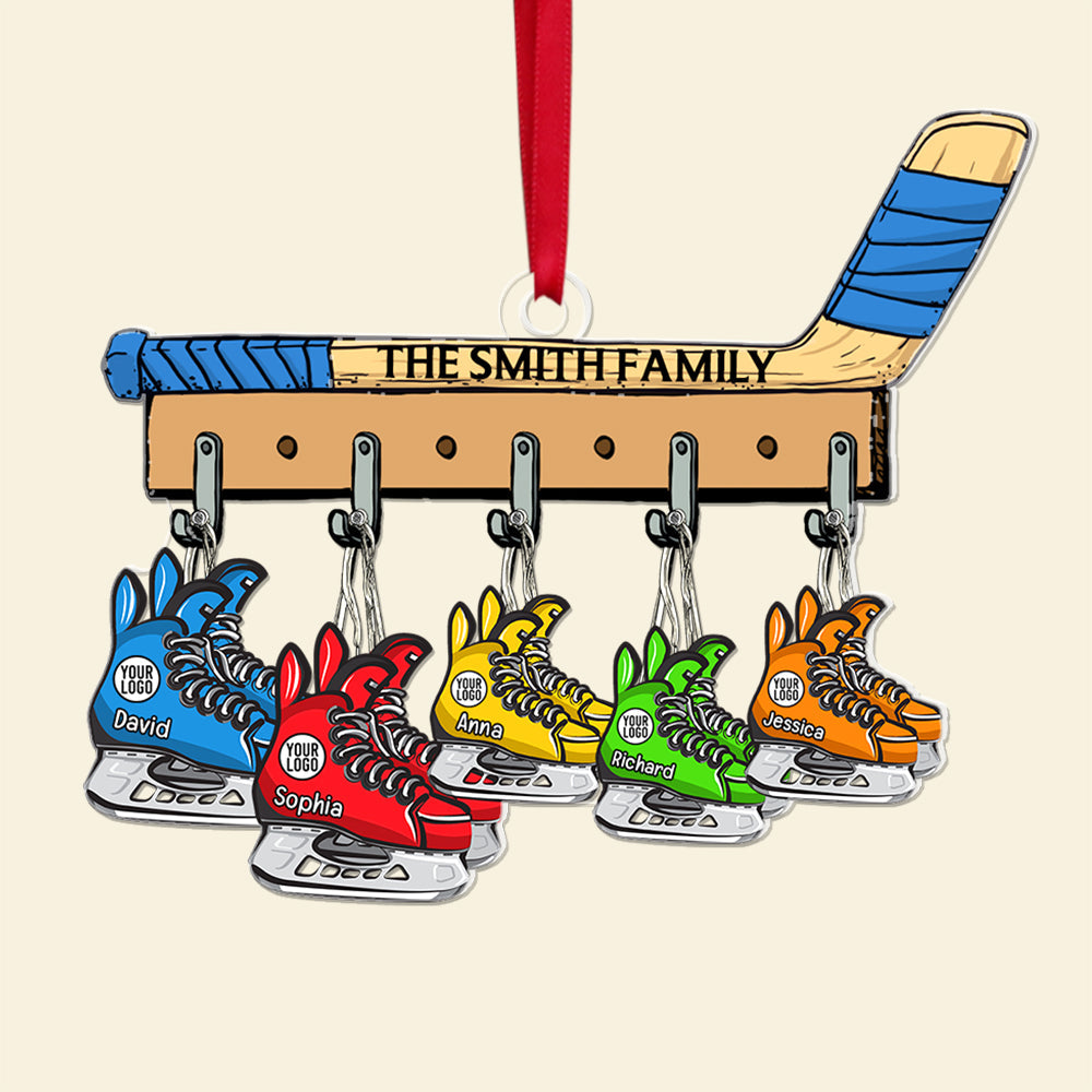 Custom Family Ice Hockey Skate Ornament Ornament PopCulturePrints