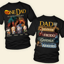 Load image into Gallery viewer, “One Dad To Rule Them All” - Personalized Gifts for Dad Shirts PopCulturePrints

