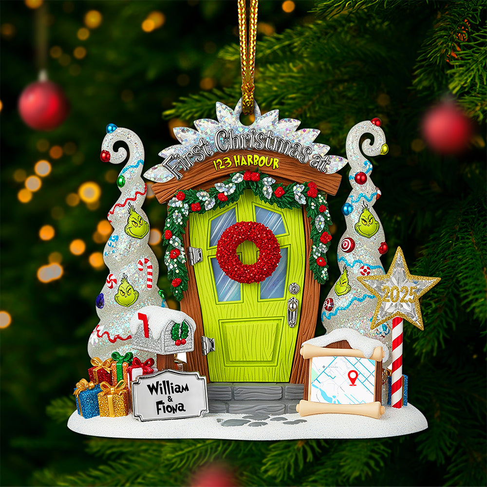 “Celebrate Your First Christmas Together!” - Personalized Ornament for Couples - Perfect Gift for Newlyweds and New Homeowners Ornament PopCulturePrints