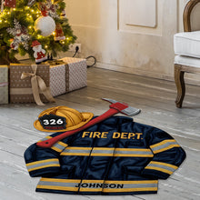 Load image into Gallery viewer, Firefighter Doormat - Personalized Welcome Mat for Firefighters Doormat PopCulturePrints
