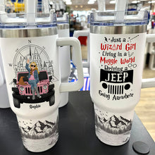 Load image into Gallery viewer, Wizard Girl in a Muggle World Travel Mug
