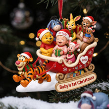 Load image into Gallery viewer, “Celebrate Baby's First Christmas with Joy!” - Personalized Acrylic Ornament for Kids Ornament PopCulturePrints
