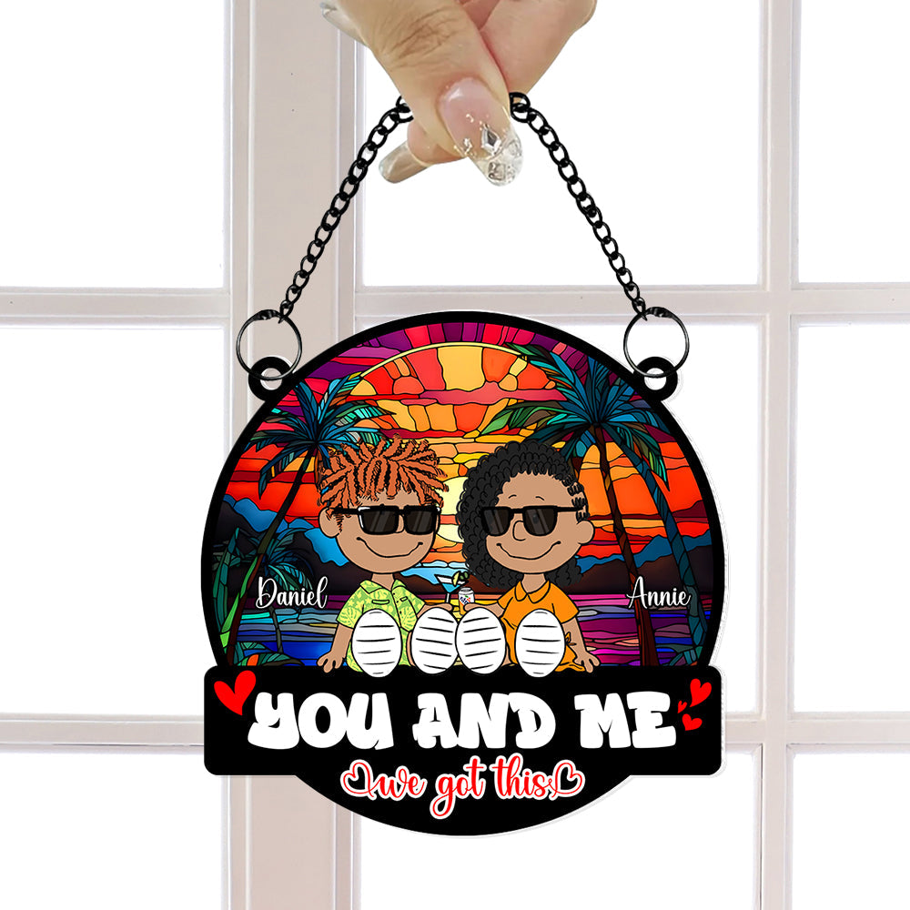 Custom Suncatcher Ornament for Couples | Unique Summer Valentine's Day Gifts Ornament PopCulturePrints