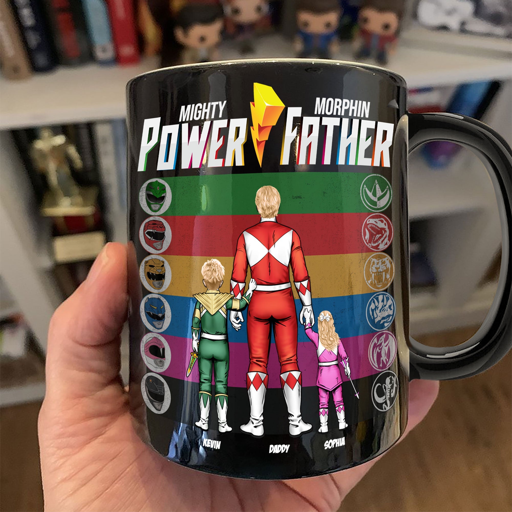Mighty Power Father Mug - Personalized Gift for Dad Coffee Mug PopCulturePrints