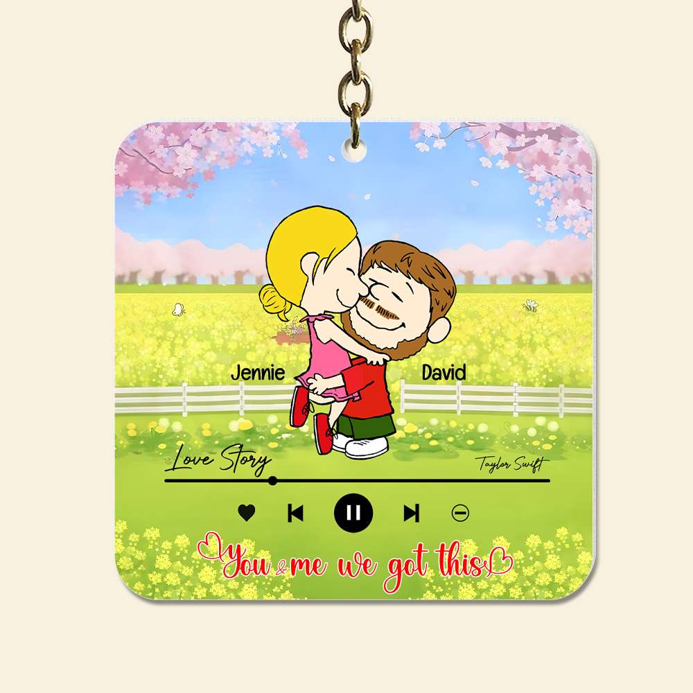Romantic Customized Acrylic Keychain for Couples - Perfect Valentine’s Day Gifts Keychains PopCulturePrints