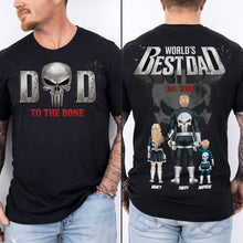 Load image into Gallery viewer, "Dad to the Bone" - Personalized Warrior Shirt - Gift for Dad and Grandpa Shirts PopCulturePrints
