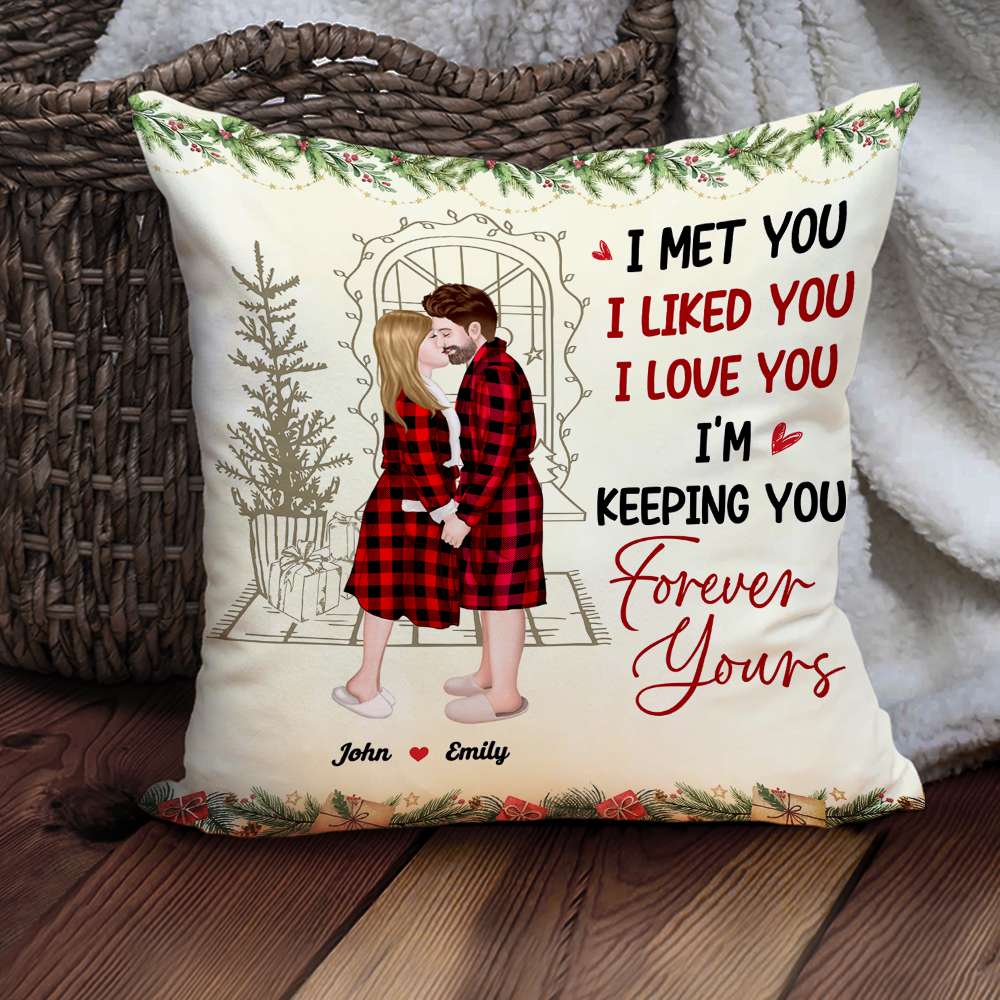 Personalized Romantic Square Pillow - Forever Yours