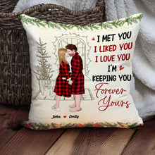 Load image into Gallery viewer, Personalized Romantic Square Pillow - Forever Yours
