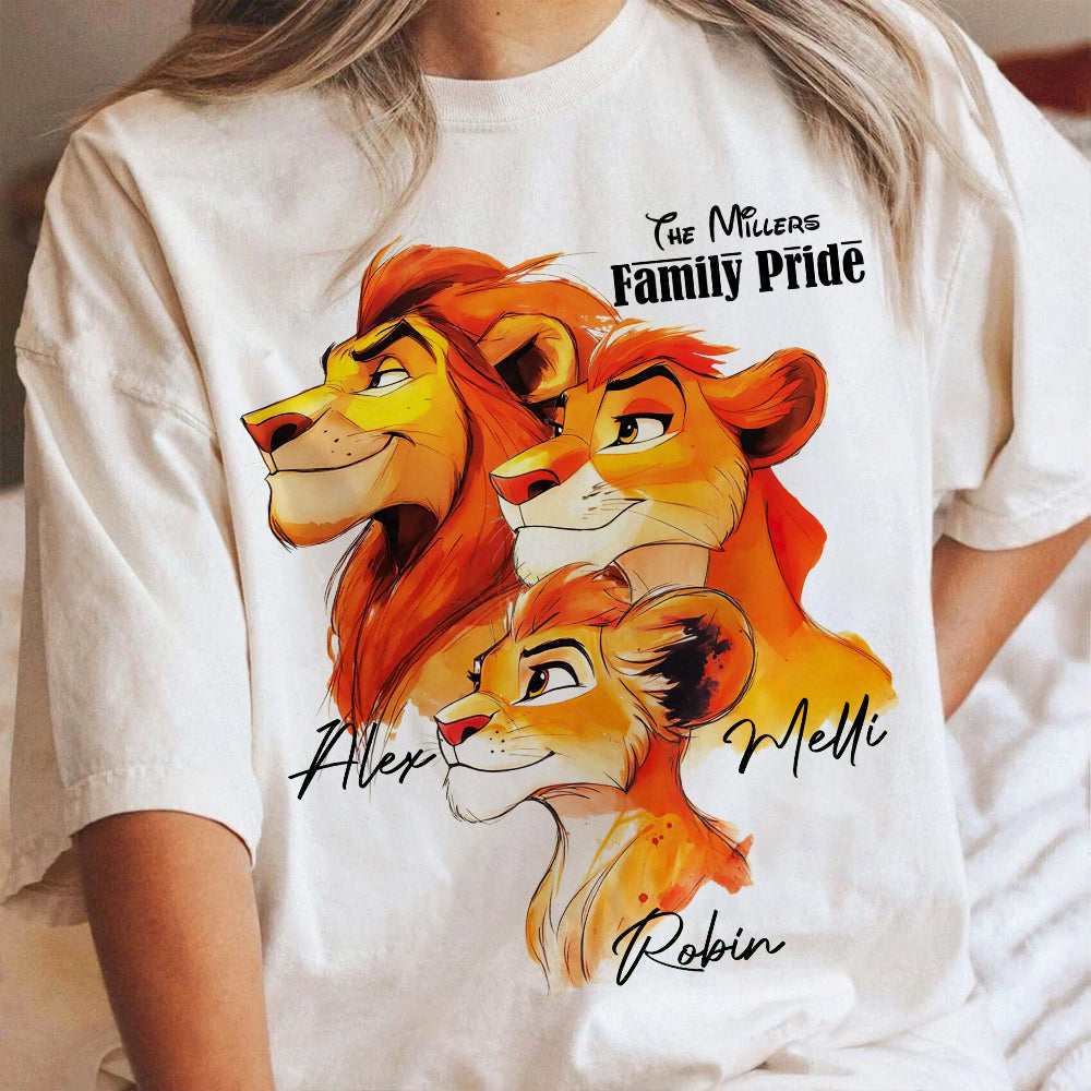 "Embrace the Roar of Family Love" - Personalized Lion Family Pride Shirt - Custom Gift for Family, Friends, and Loved Ones Shirts PopCulturePrints