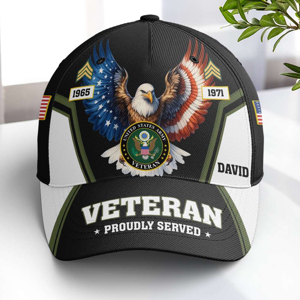 Personalized Veteran Eagle Tribute Cap