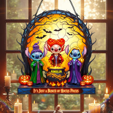 Load image into Gallery viewer, &quot;It&#39;s Just a Bunch of Hocus Pocus&quot; - Cauldron Charm Suncatcher - Personalized Gift for Fantasy Lovers Ornament PopCulturePrints
