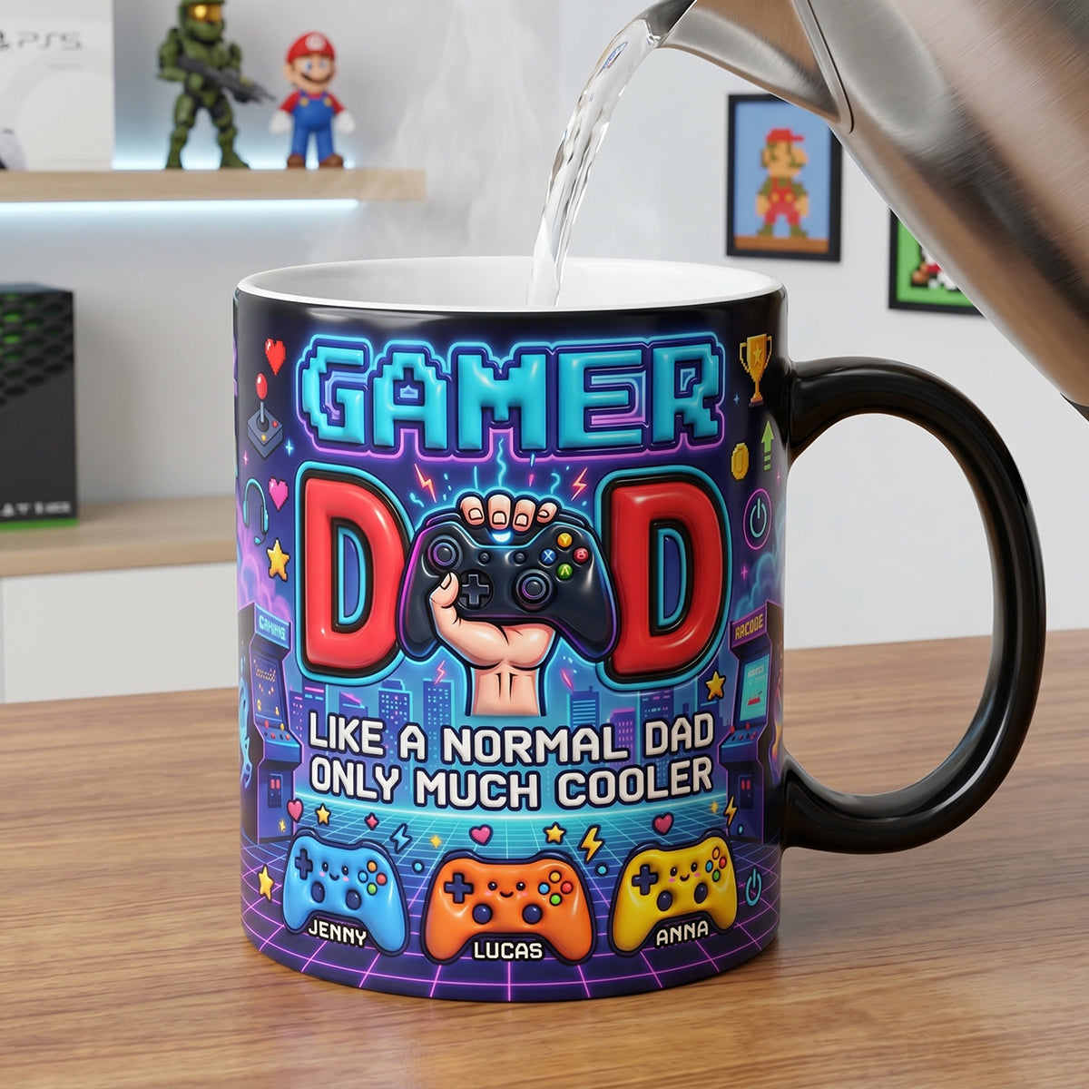 Gamer Dad Mug - A Cool Gift for Gaming Dads | Personalized Gifts Coffee Mug PopCulturePrints