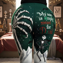 Load image into Gallery viewer, &quot;My ass is simply meant for {Name}&quot; - Skeleton Hand Leggings - Personalized Gifts for Her Shorts and Pants PopCulturePrints
