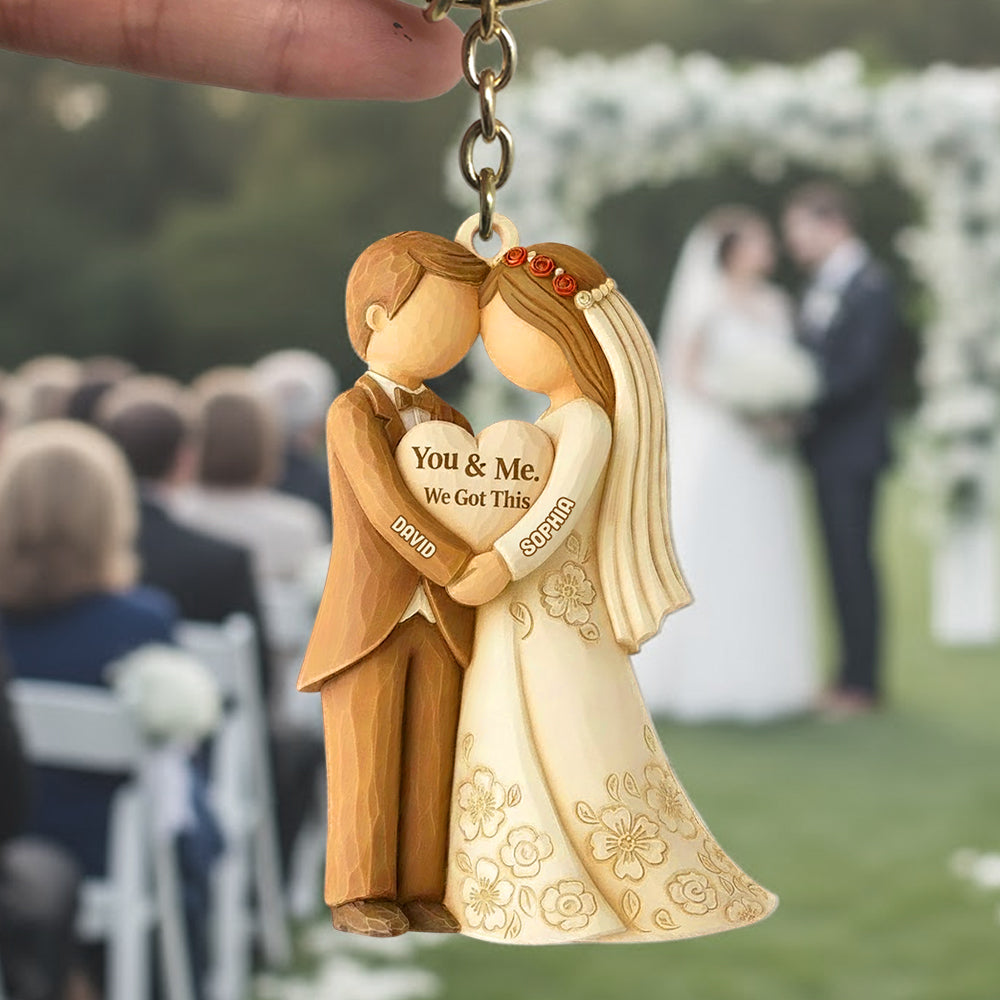"You & Me: We Got This" - Personalized Keychain for Newlyweds - Custom Gift for Couples Keychains PopCulturePrints