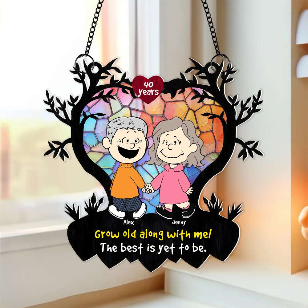 Personalized Couples Suncatcher Ornament - 40 Years Together Suncatcher PopCulturePrints