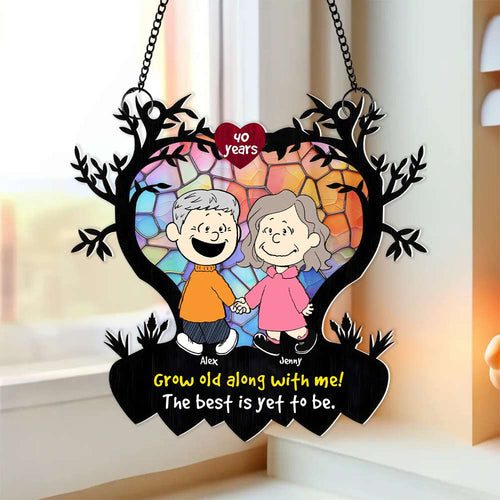 Personalized Couples Suncatcher Ornament - 40 Years Together Suncatcher PopCulturePrints