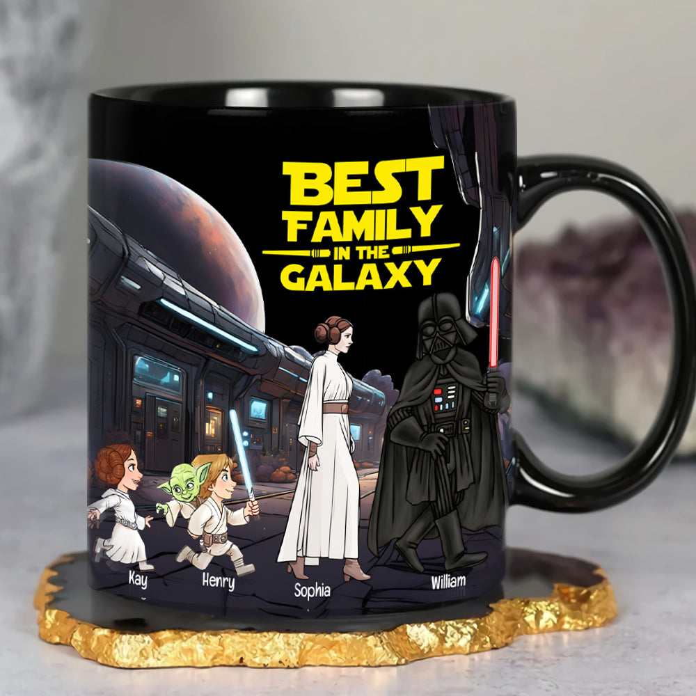 Galactic Family Adventure Personalized Mug Coffee Mug PopCulturePrints