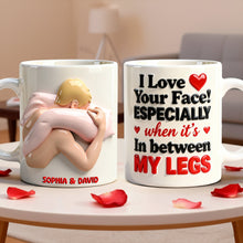 Load image into Gallery viewer, I Love Your Face! Personalized Funny Couple Coffee Mug - Unique Gift for Partners Coffee Mug PopCulturePrints
