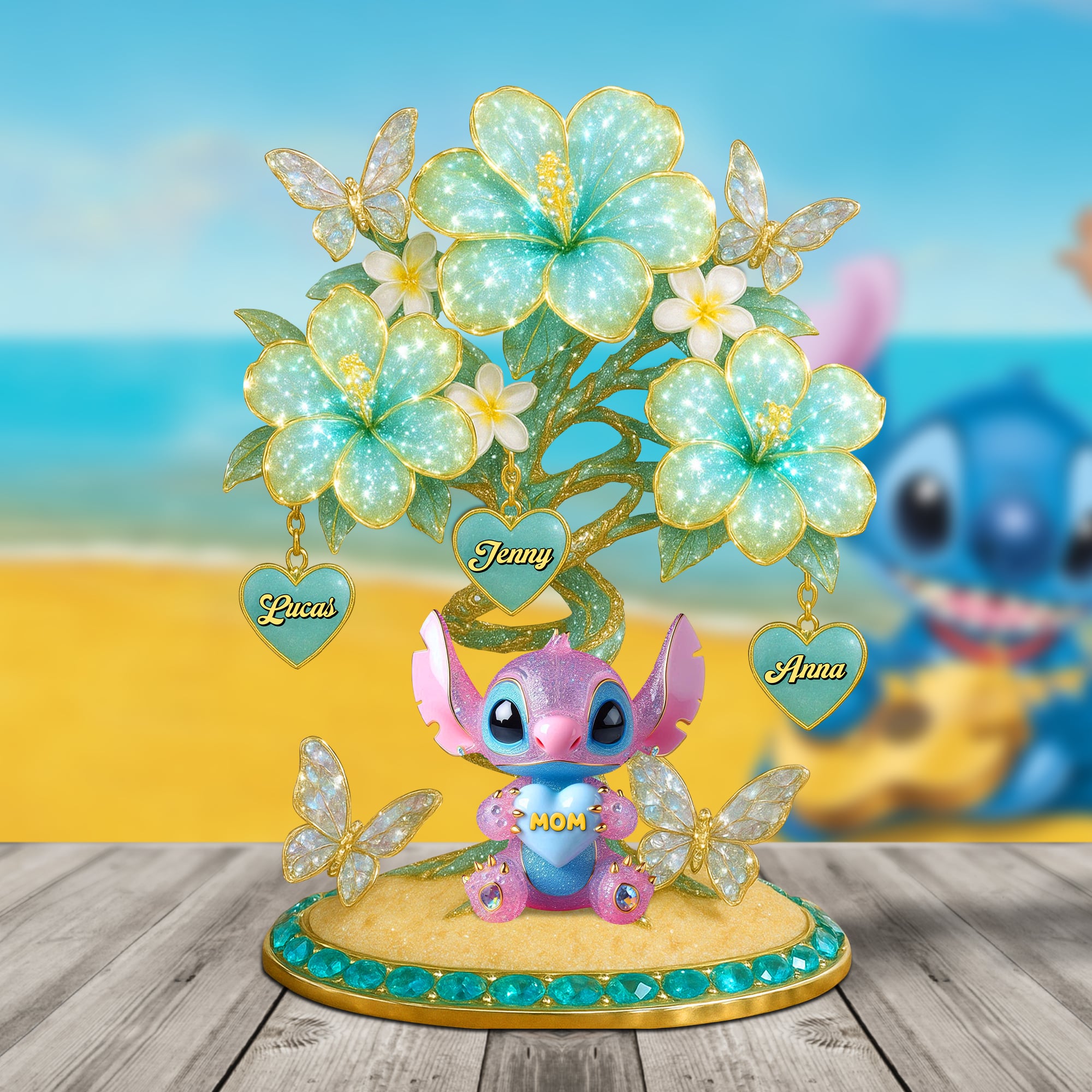 Cherished Moments, Personalized Cartoon Character Plaque - Unique Gift for Mom, Grandma, and More Shaped Plaques PopCulturePrints