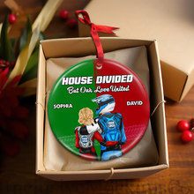 Load image into Gallery viewer, Custom Motocross Couple Ornament - Valentine&#39;s Day Gifts - Holiday Gift Ornament PopCulturePrints
