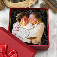 Load image into Gallery viewer, Personalized Couple Photo Ornament - Custom Gift Ornament PopCulturePrints
