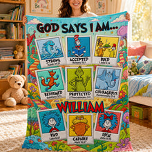 Load image into Gallery viewer, God Says I Am... - Personalized Christian Blanket for Faithful Souls
