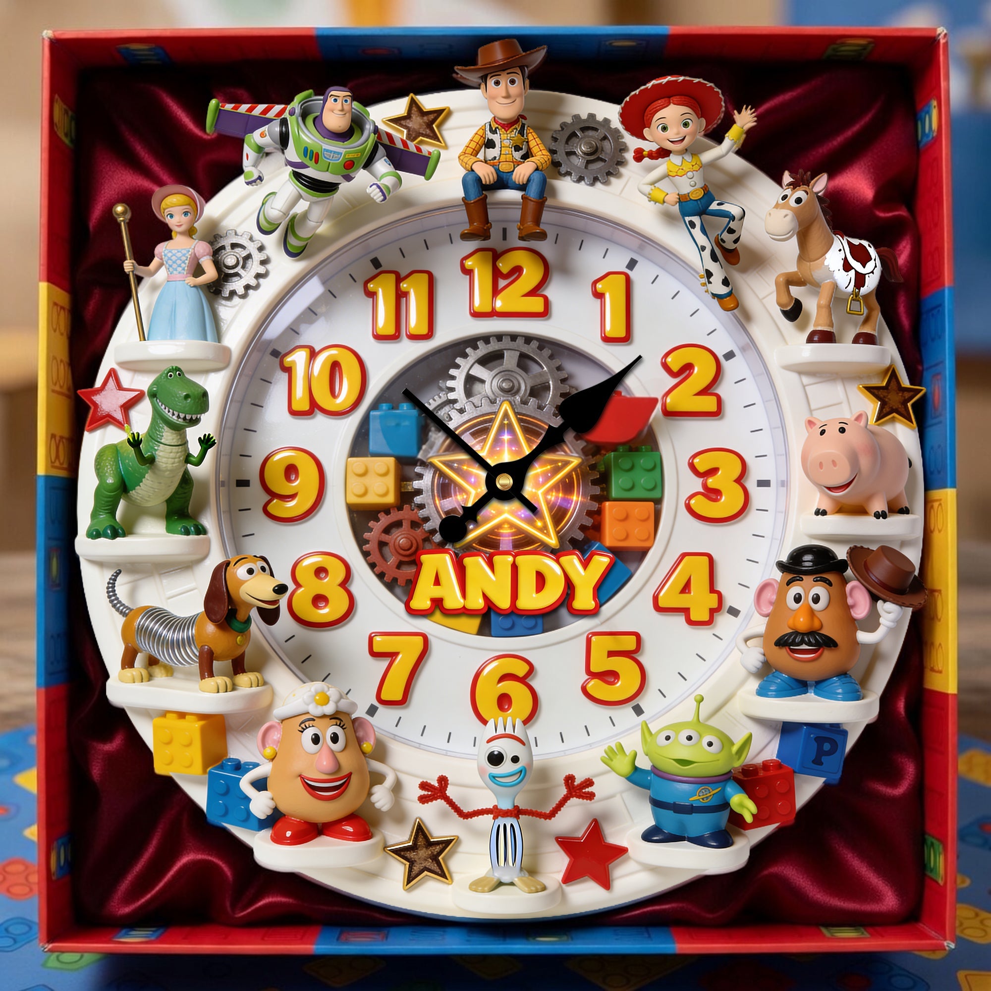 Adorable Characters Hanging Wall Clock – A Unique Personalized Gift for Kids Hanging Wall Clock PopCulturePrints