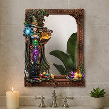 Load image into Gallery viewer, &quot;Embrace the Mystique - Mysterious Wall Hanging Mirror&quot; - Personalized Gifts for Witch Lovers Mirror PopCulturePrints
