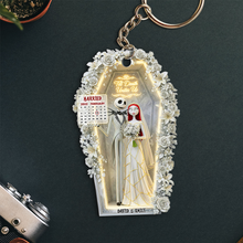 Load image into Gallery viewer, Till Death Do Us Part Custom Keychain - Horror Wedding Couple Personalized Gift Keychains PopCulturePrints
