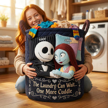 Load image into Gallery viewer, One More Cuddle Quilted Laundry Basket - Personalized Gifts For Couple 01OHDT130726 Laundry Basket PopCulturePrints

