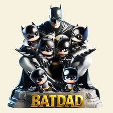 Load image into Gallery viewer, “A Hero’s Love: Celebrate Dad Like a Superhero” - Shadow Hero Dad Acrylic Plaque - Personalized Gift for Dad, Grandpa, and More Shaped Plaques PopCulturePrints

