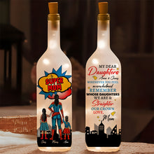 Load image into Gallery viewer, &quot;Super Mom&quot; - Personalized Bottle Lamp Gift for Mom and Daughters - Perfect for Mother&#39;s Day and Special Occasions Bottle Lamp PopCulturePrints
