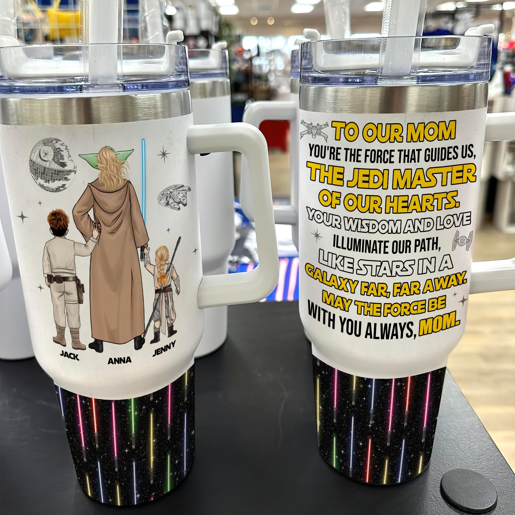 Custom Star Wars Mom Tumbler for Mother's Day Tumbler Cup PopCulturePrints