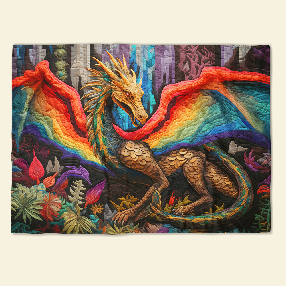 Personalized LGBT Pride Dragon Blanket