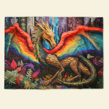 Load image into Gallery viewer, Personalized LGBT Pride Dragon Blanket
