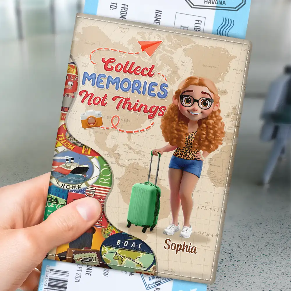 And So The Adventure Begins - Personalized Passport Cover & Holder Passport Holder PopCulturePrints