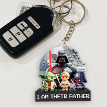 Load image into Gallery viewer, &quot;I Am Their Father&quot; - Galaxy Dad Keychain - Personalized Gifts for Dad, Grandpa, and More Keychains PopCulturePrints
